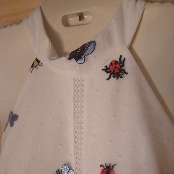 ModCloth Liza Luxe Defining Divine Insect Dress White Size M - Picture 10 of 12